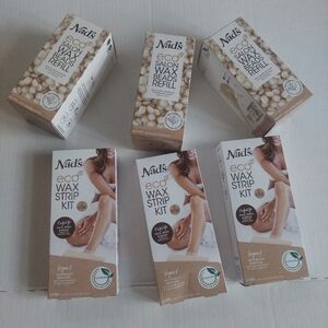 6 Pcs New Nads Eco Wax Strip Kit / Nads Wax Refils